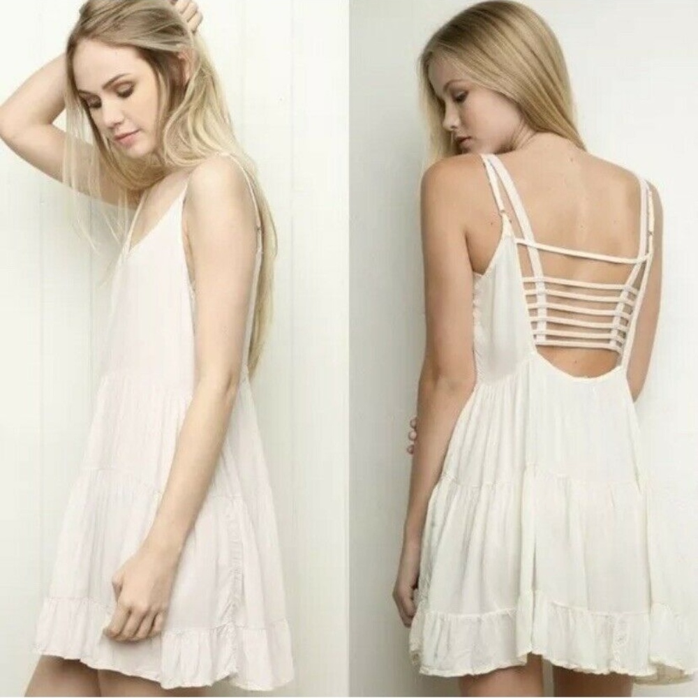 Brandy Melville Jada Dress Cream Boho